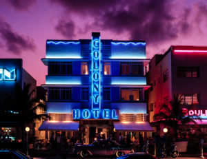 Colony Hotel, Ocean Drive. Miami Beach. Florida. USA. Colony Hotel, Ocean Drive. Miami Beach. Florida. USA.
